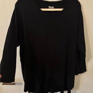 Kirkland Signature Black Long Sleeve Women's Top